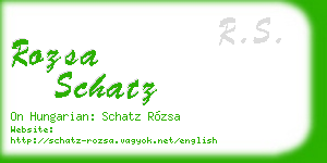 rozsa schatz business card