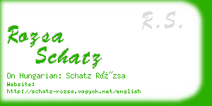 rozsa schatz business card